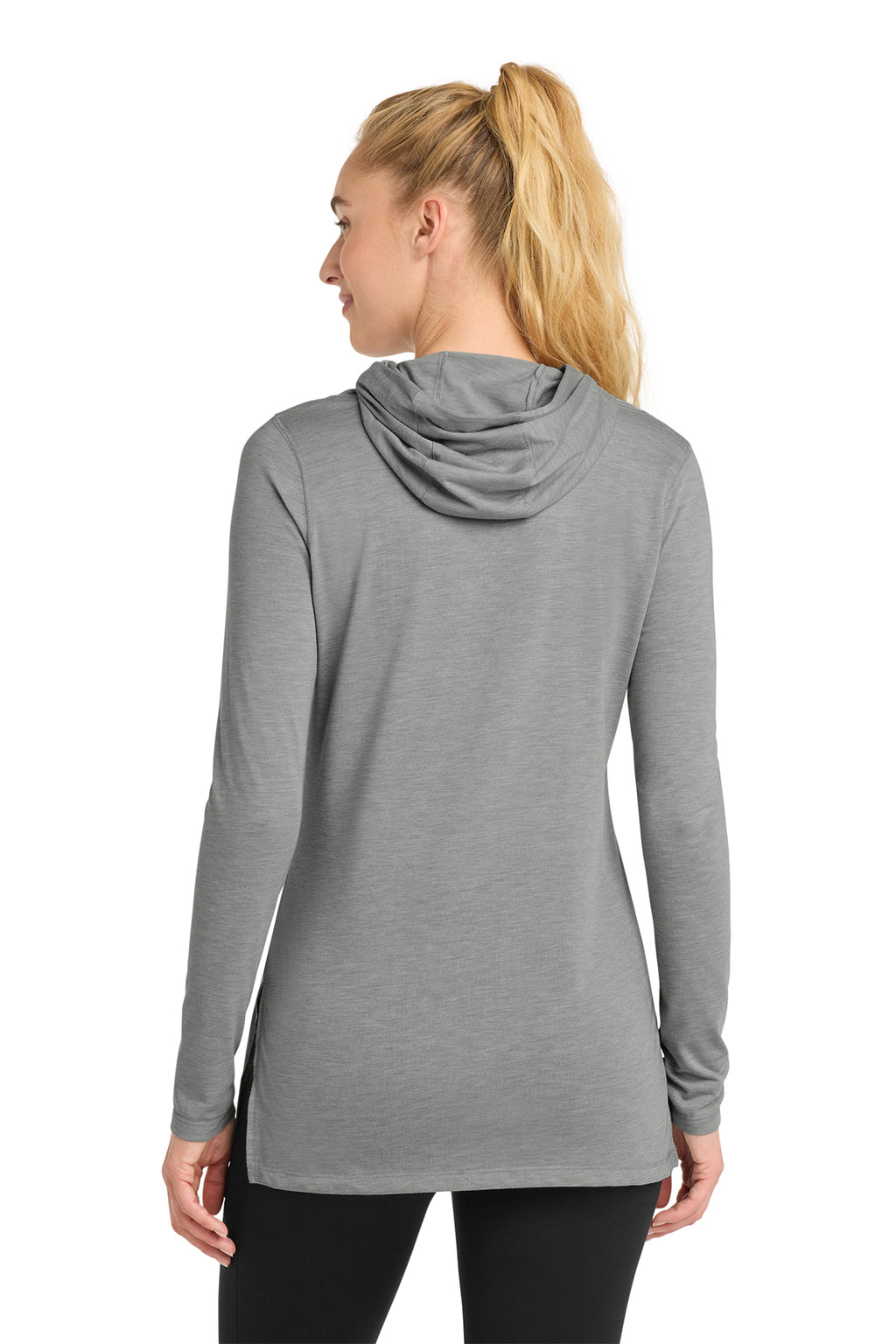 Plants Before Pills / Women's Tri-Blend Wicking Long Sleeve Hoodie / Light Grey Heather