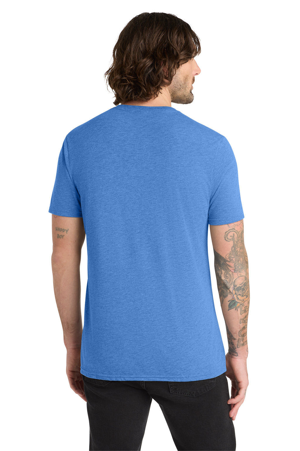 BREATHE Inhale Exhale / Unisex Tri-Blend Tee / Azure Blue