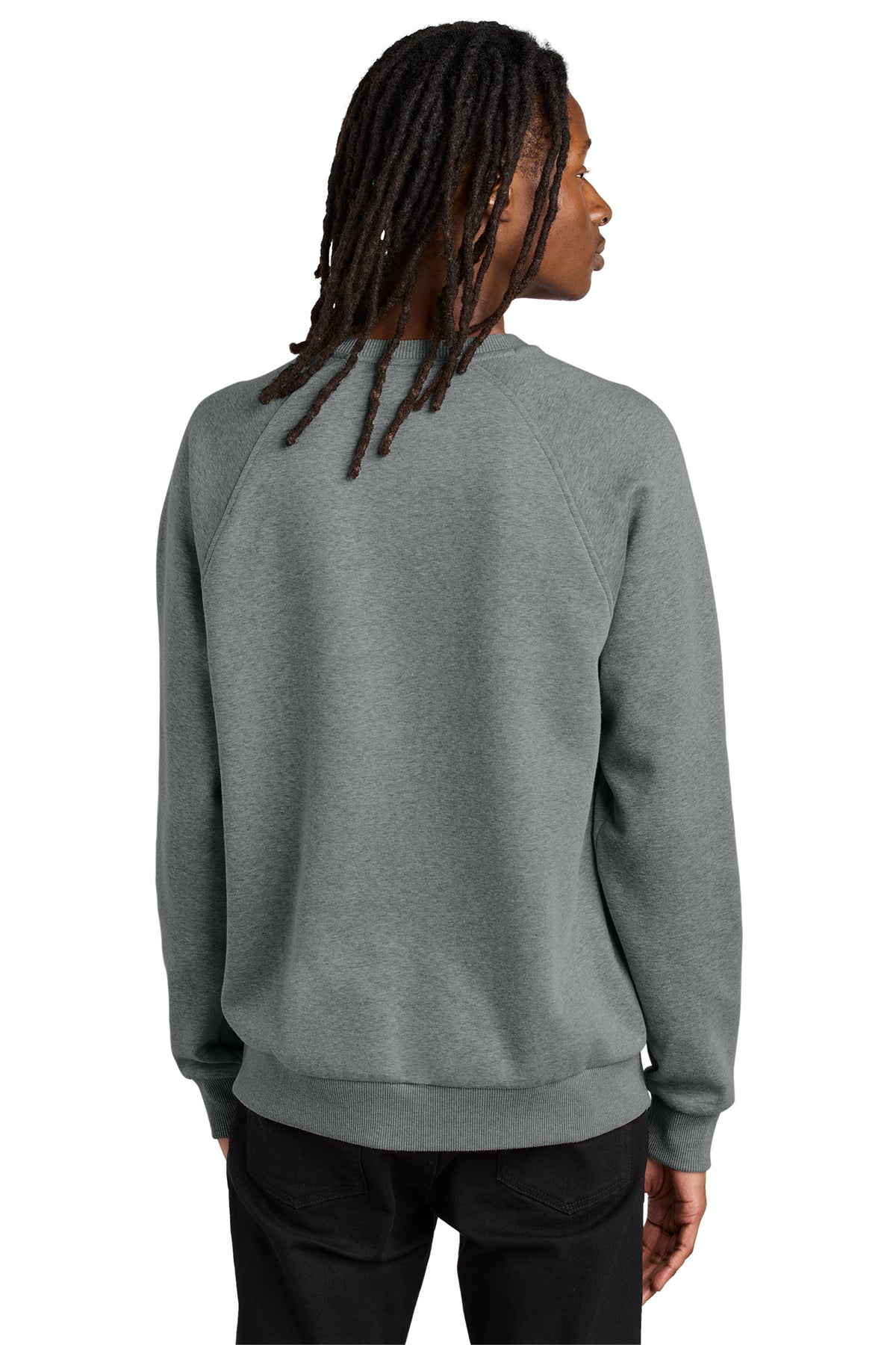 RUNNING ON ESSENTIAL OILS AND HOPE / Unisex Organic CVC Fleece Crewneck Sweatshirt / Grey Heather