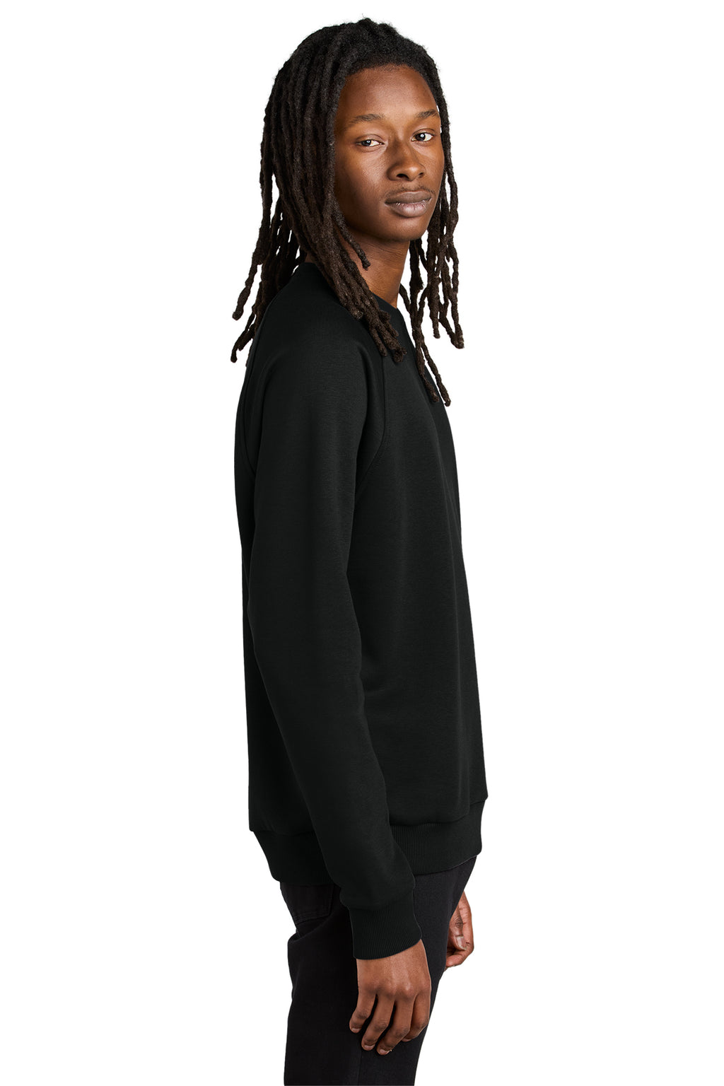 Holistic / Unisex Organic CVC Fleece Crewneck Sweatshirt / Black