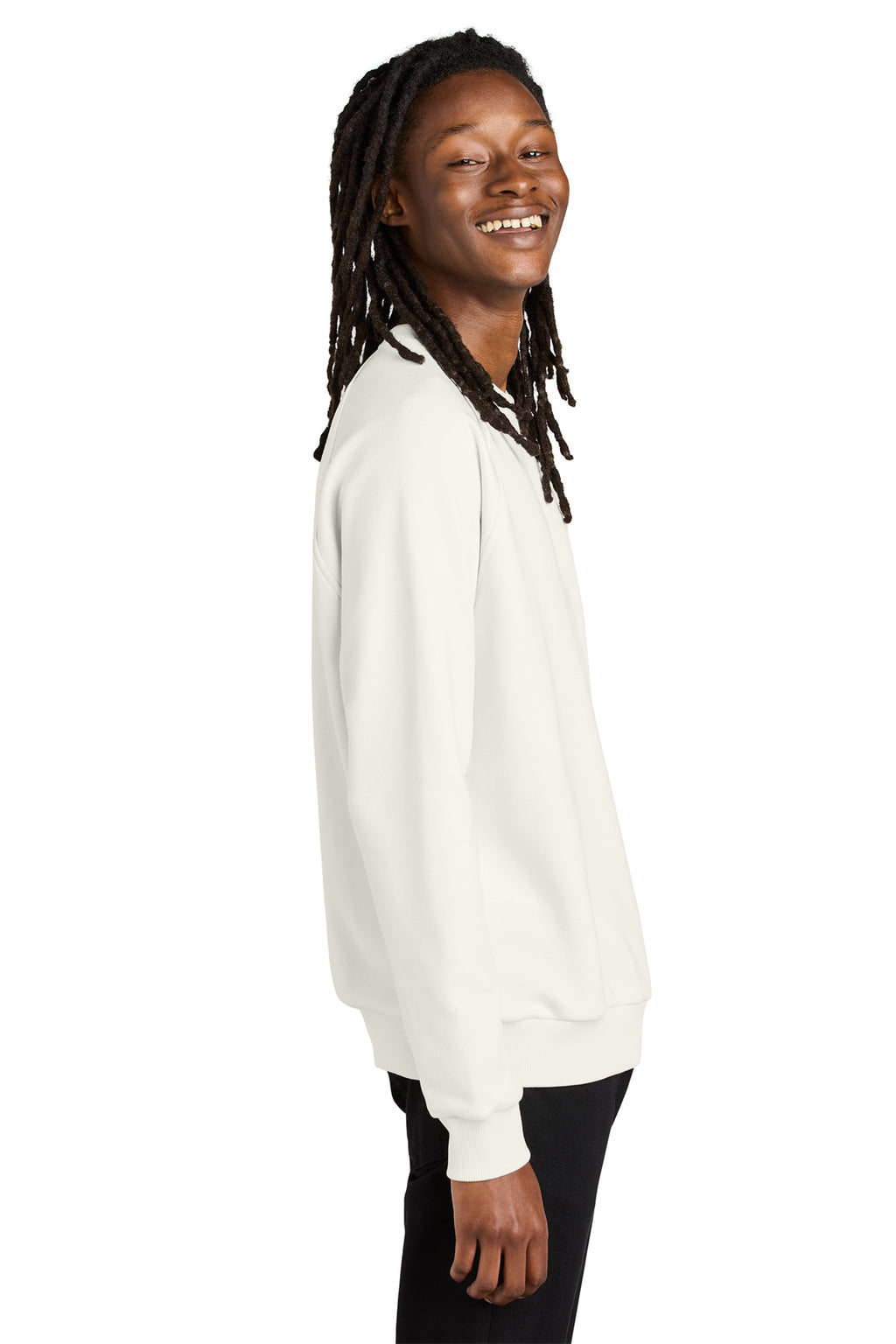FARMACY / Unisex Organic CVC Fleece Crewneck Sweatshirt / White Sand