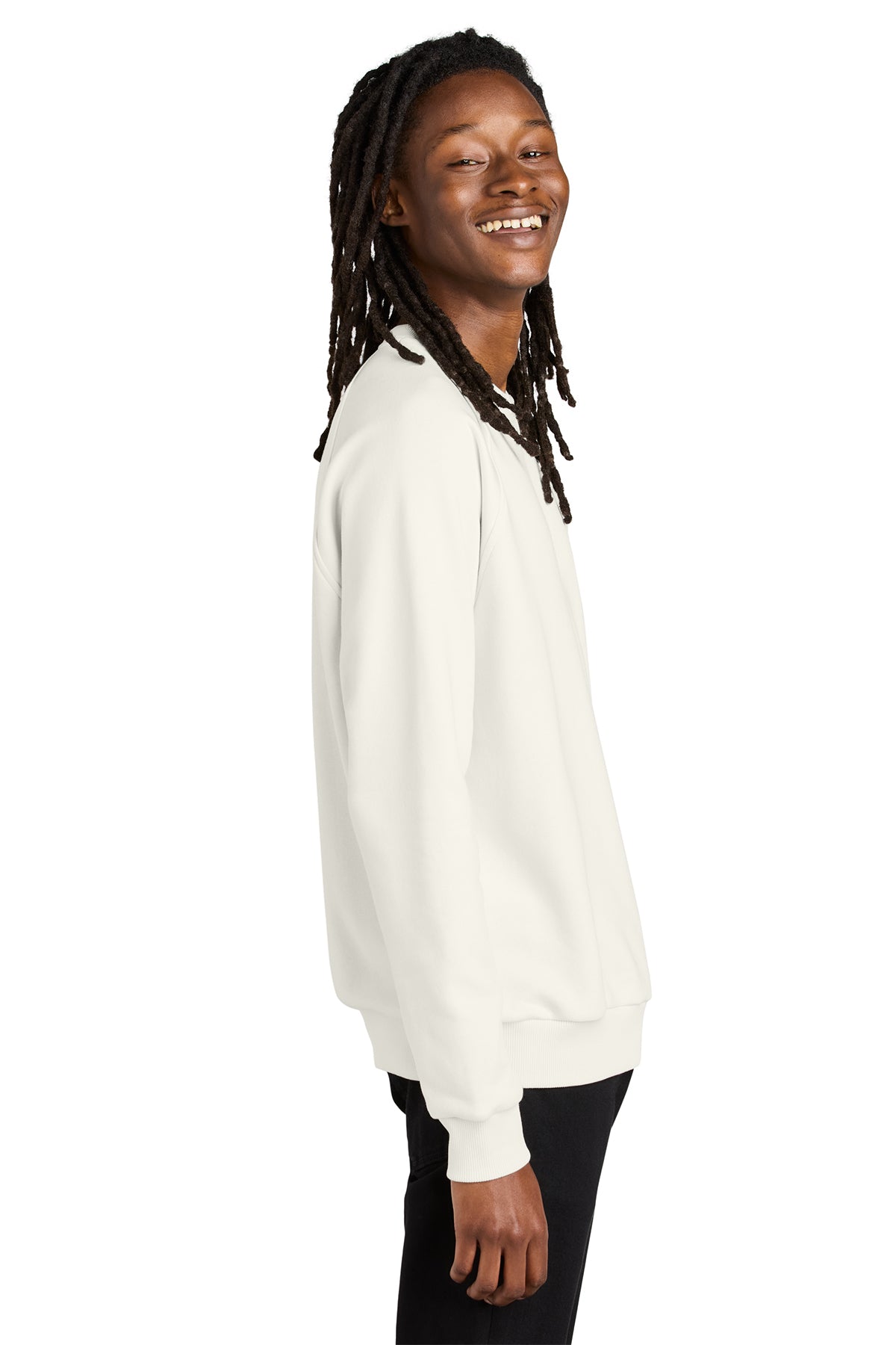 FARMACY / Unisex Organic CVC Fleece Crewneck Sweatshirt / White Sand