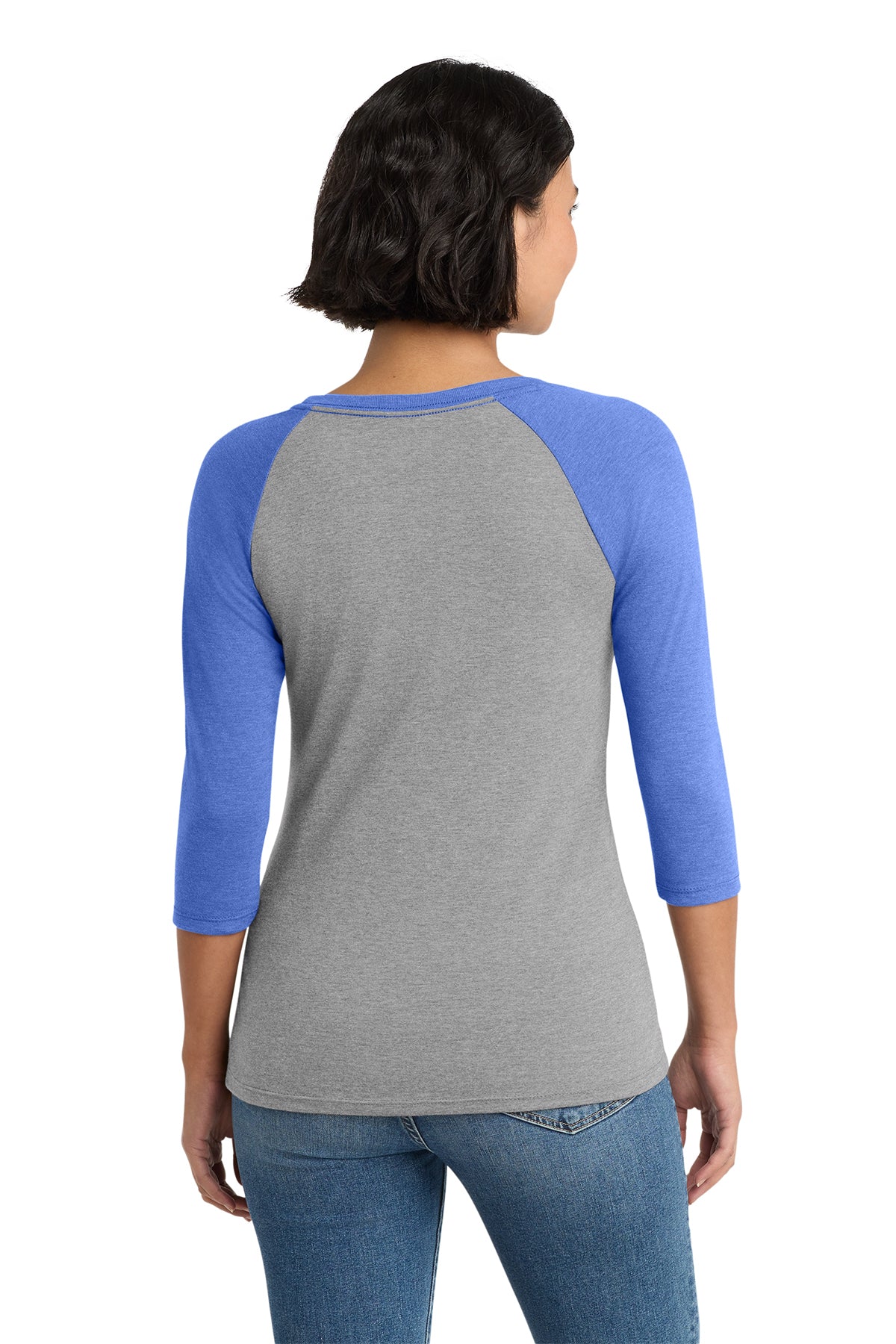 Holistic / Womens Perfect Tri 3/4-Sleeve Raglan / Royal Frost/ Grey Frost