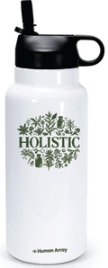 HOLISTIC / 32oz Stainless Steel Water Bottle / White