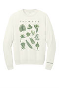 FARMACY / Unisex Organic CVC Fleece Crewneck Sweatshirt / White Sand