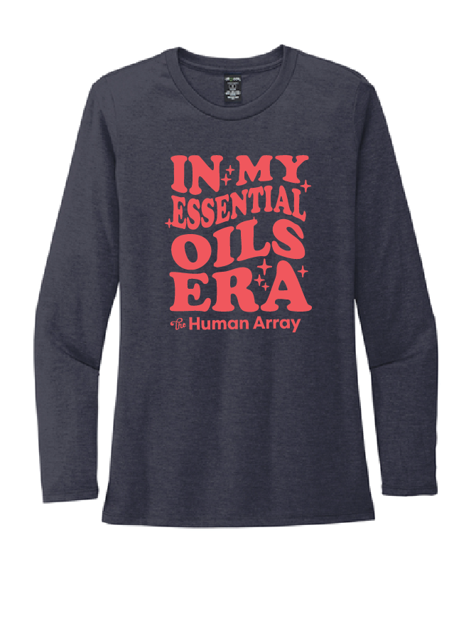 IN MY ESSENTIAL OILS ERA / Women’s Tri-Blend Long Sleeve Tee / Rebel Blue
