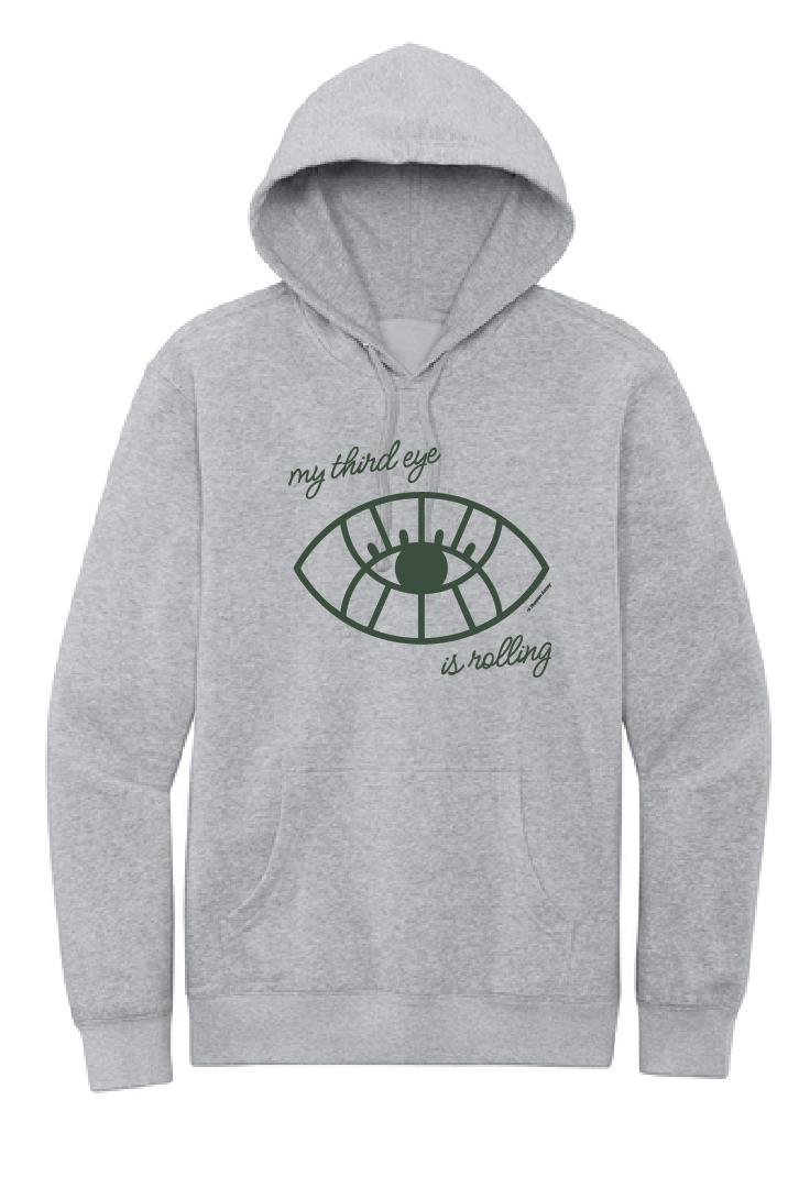 My Third Eye is Rolling / Softstyle Fleece Hoodie / Light Heather Grey
