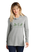 Plants Before Pills / Women's Tri-Blend Wicking Long Sleeve Hoodie / Light Grey Heather