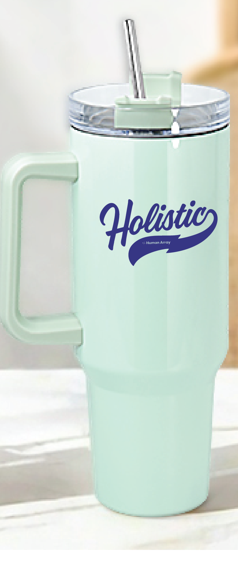 HOLISTIC 40oz Tumbler with Handle and Straw Lid / 4 colors
